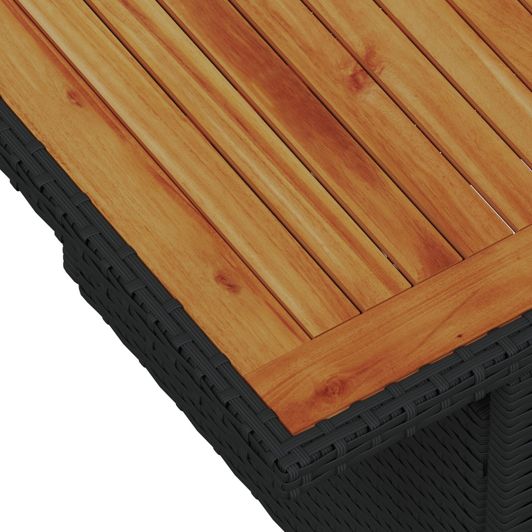 Havemøbel sæt Sæt af 6 Sort Rattan, Polyester, Tempered Glass