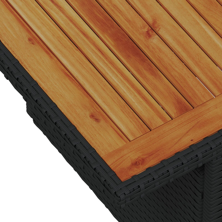 Havemøbel sæt Sæt af 6 Sort Rattan, Polyester, Tempered Glass