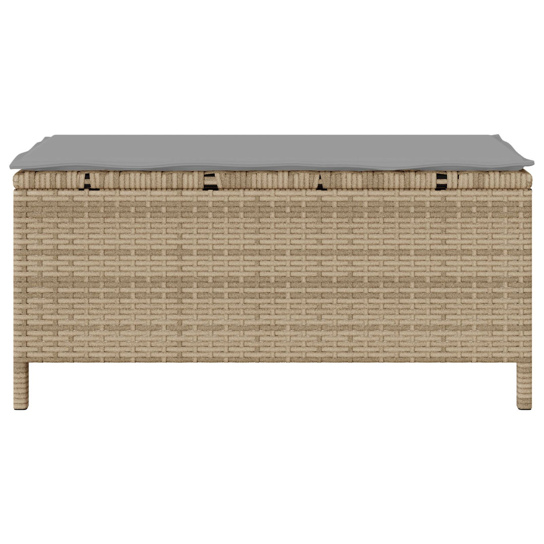 3-delt havemøbelsæt med puder Beige Poly Rattan Akacie