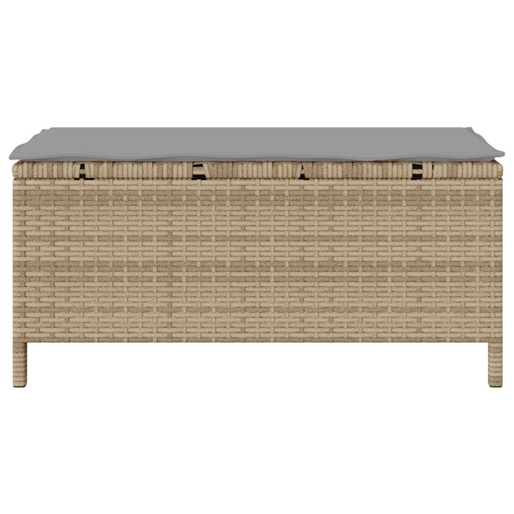 3-delt havemøbelsæt med puder Beige Poly Rattan Akacie