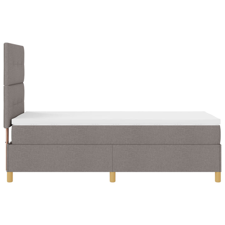 Sengestel med Madras Taupe Stof 100 x 200 cm Sengestel