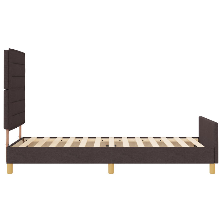 Sengestel Mørkebrunt 100x200 cm Stof