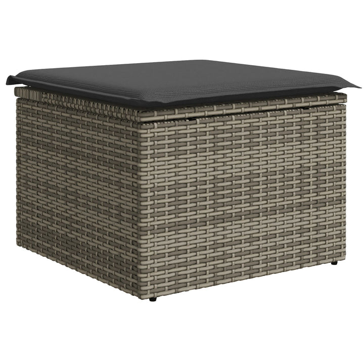 Have Sofa Sæt Sæt af 9 Grå Rattan, Polyester, Stål Have Sofa