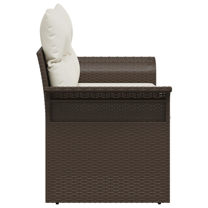 2-personers have-sofa med puder brun poly rattan