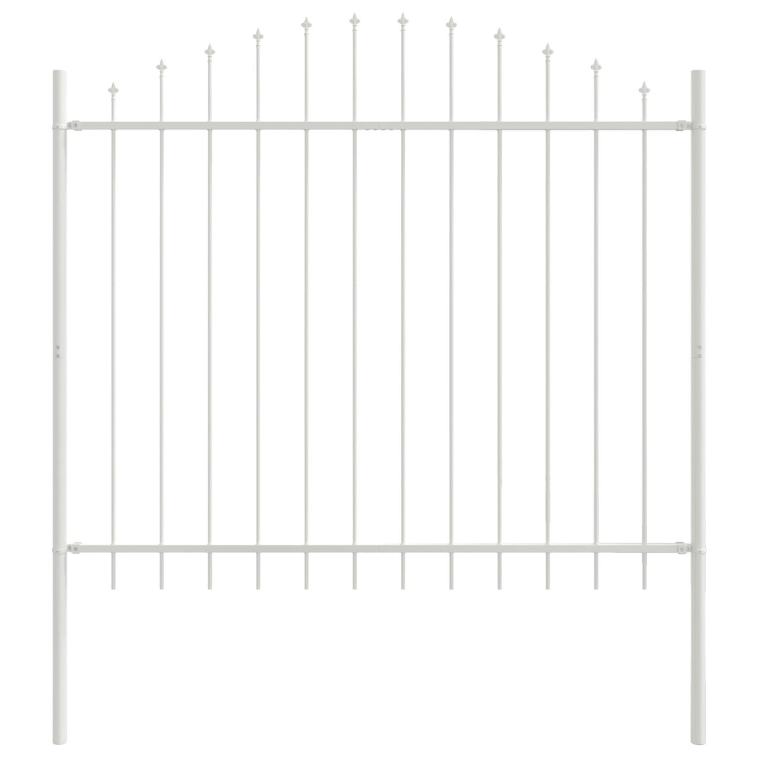 Havehegn med Bue Top Hvid 10,2x1,5 m Stål