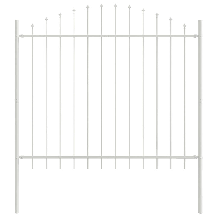 Havehegn med Bue Top Hvid 10,2x1,5 m Stål