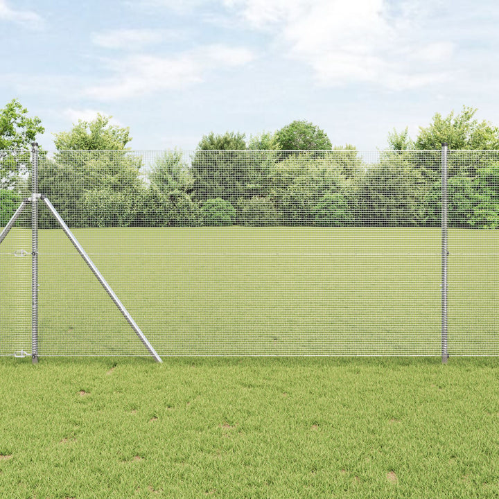 Svejsede Trådhegn med 13 Posts 1.2x25 m Galvaniseret Stål