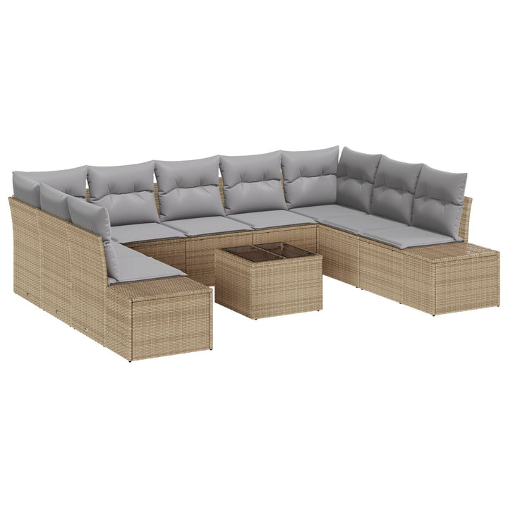 Have Sofa Sæt 10-delt Beige og grå Polyethylen rattan