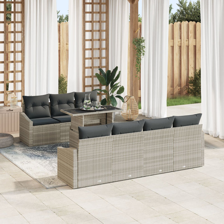 Have Sofa Sæt 8 Deler Naturlig Rattan Syntetisk Rattan