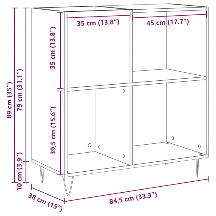 Medie Skab Artisan Eg 84,5 x 38 x 90 cm Konstrueret Træ