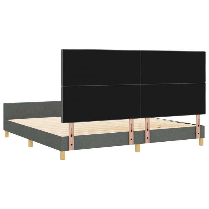 Sengestel Mørkegrå 200x200 cm Stof