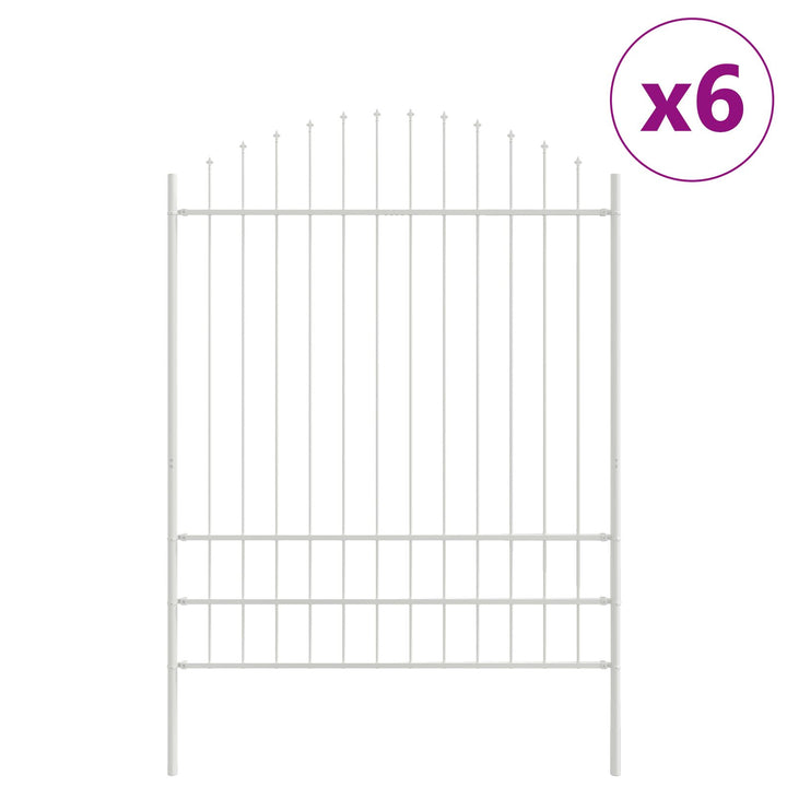 Havehegn med Bue Top Hvid 10,2x2 m Stål