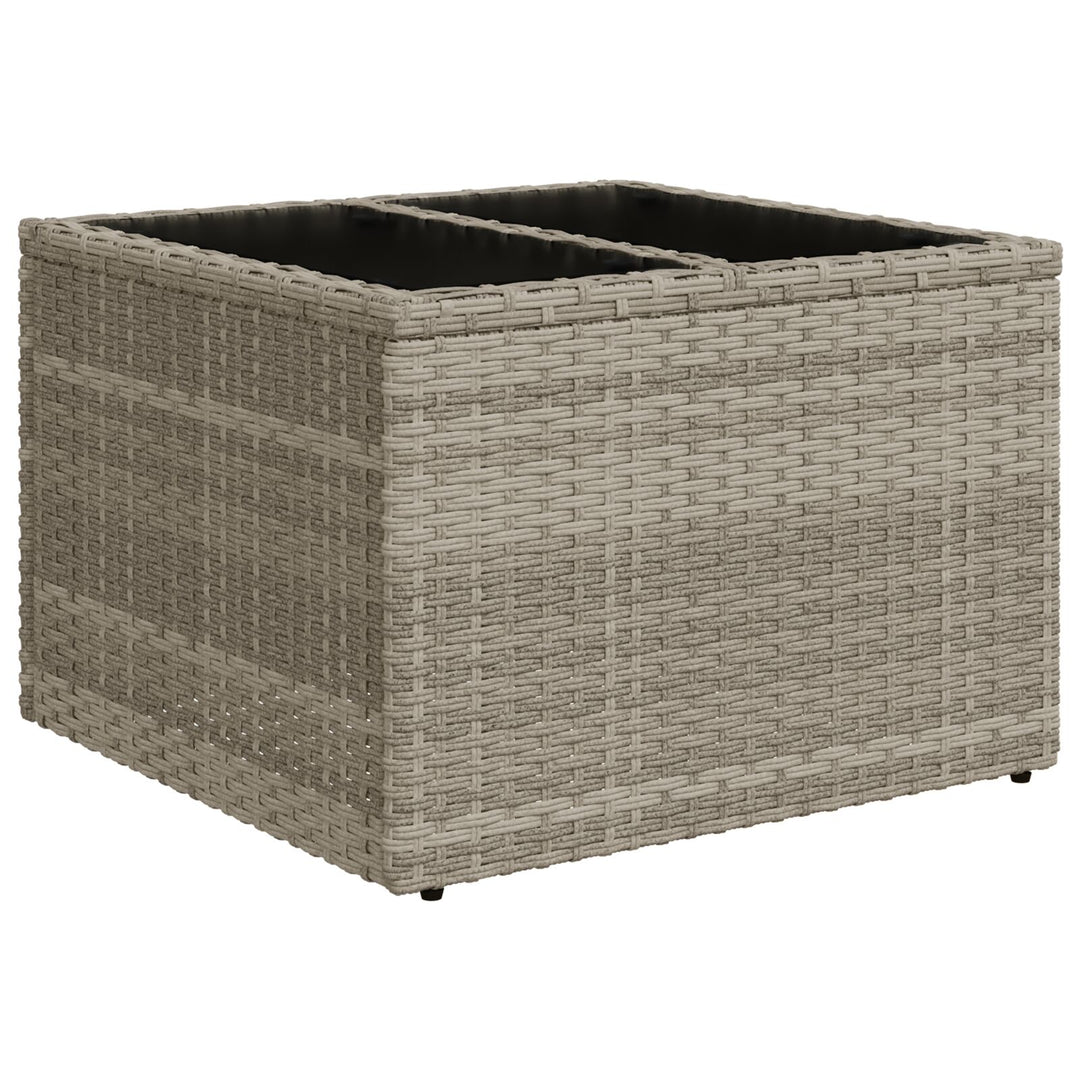 Havemøbel Sæt 8 Dele Lysegrå Rattan, Polyester