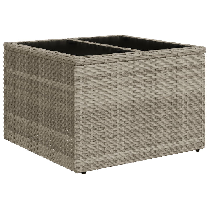 Havemøbel Sæt 8 Dele Lysegrå Rattan, Polyester