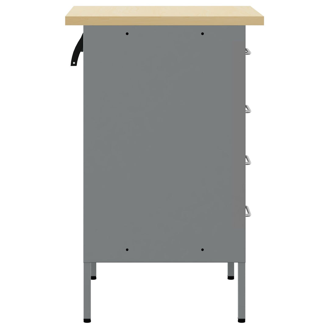Arbejdsskab Sort 50x55x85 cm Stål