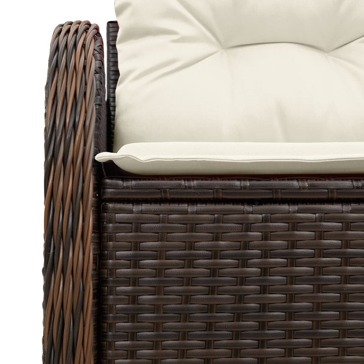 2-personers have sofa med puder Brun Poly Rattan
