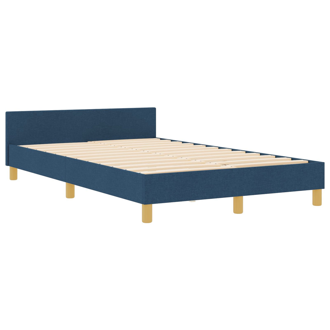Sengestel Blå Stof 120 x 190 cm Sengestel Rektangulær Moderne