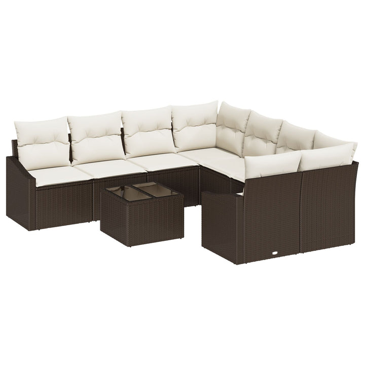 have sofa sæt Sæt af 9 Brun Rattan Have sofa med opbevaring
