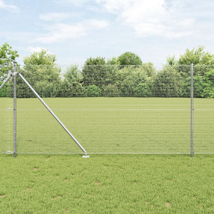 Welded Wire Fence med 13 Spike Posts 1x50 m Galvaniseret Stål