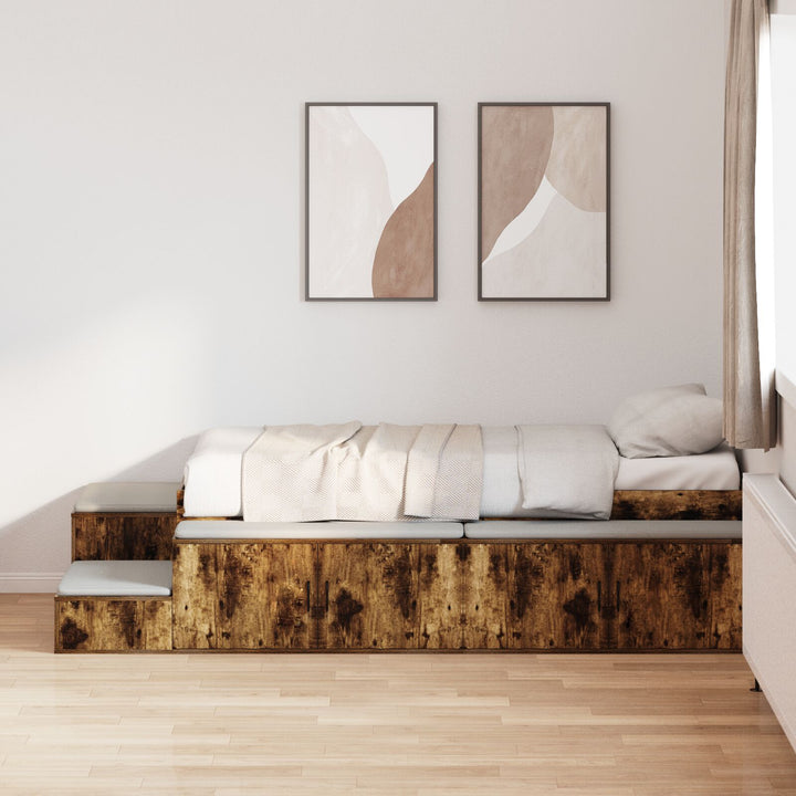 Sengestel røget egetræ 90x200 cm