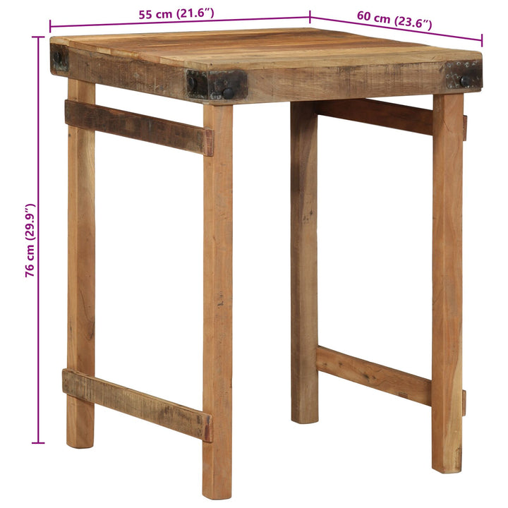 Spisebord 55x60x76 cm Solid Træ Genbrug