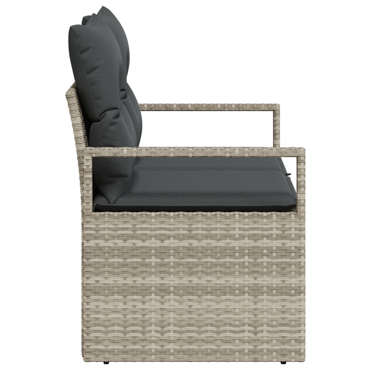 2-personers have sofa med puder grå poly rattan