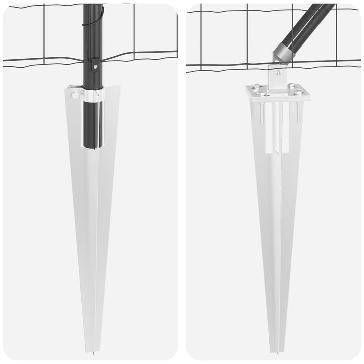 Eurohegn med 13 spike posts 0,6x25 m galvaniseret stål grå