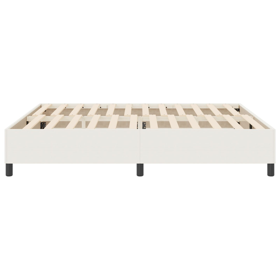 Box Spring Seng Cremefarvet Super King Corduroy Stof