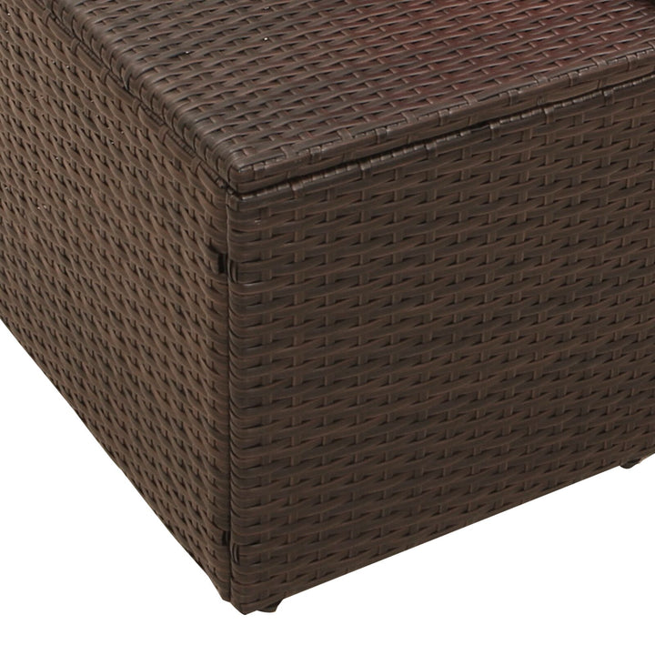 2-personers have sofa med opbevaring og puder Brun Poly Rattan