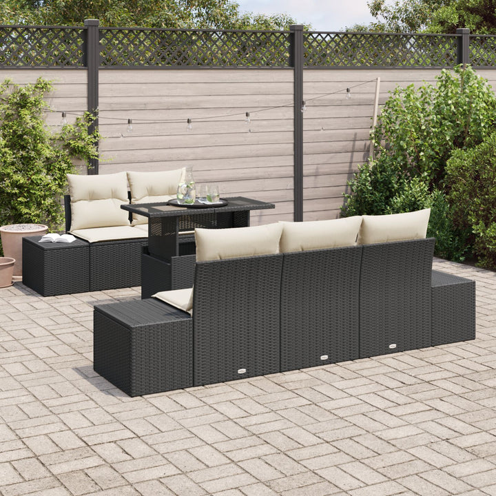 Have Sofa Sæt 6 personer Brun Poly Rattan Have Sofa Sæt