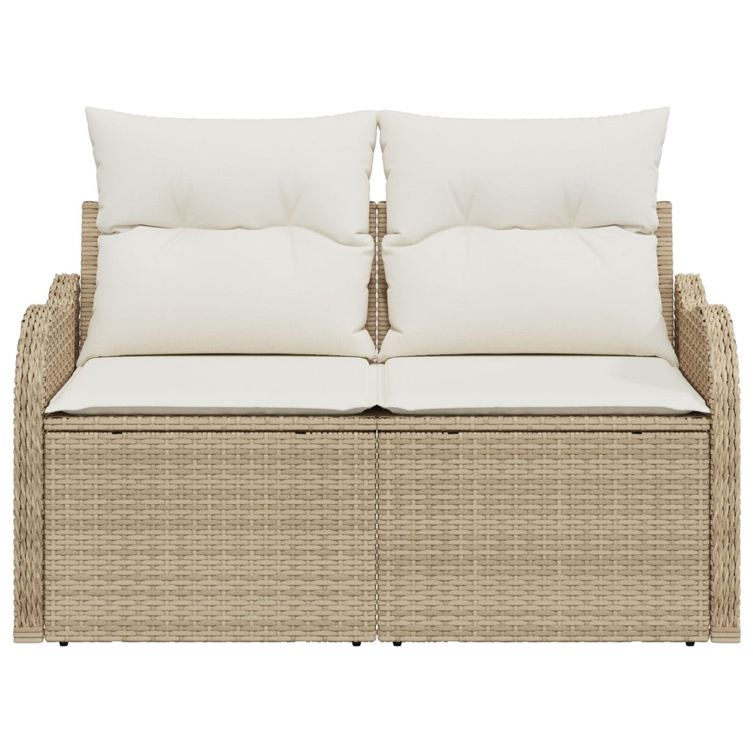 2-personers have sofa med opbevaring og puder Beige poly rattan
