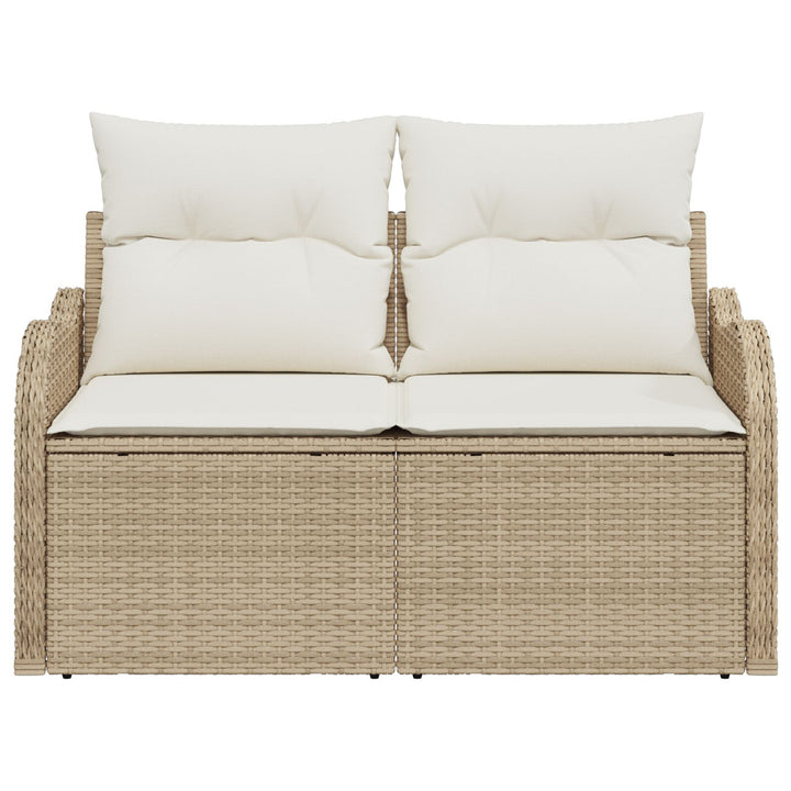 2-personers have sofa med opbevaring og puder Beige poly rattan