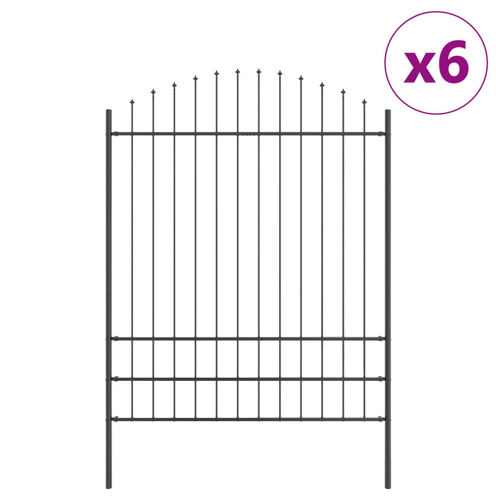 Havehegn med Bue Top Grå 10,2x2 m Stål