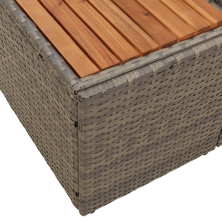 2-personers have sofa med puder Grå Poly Rattan