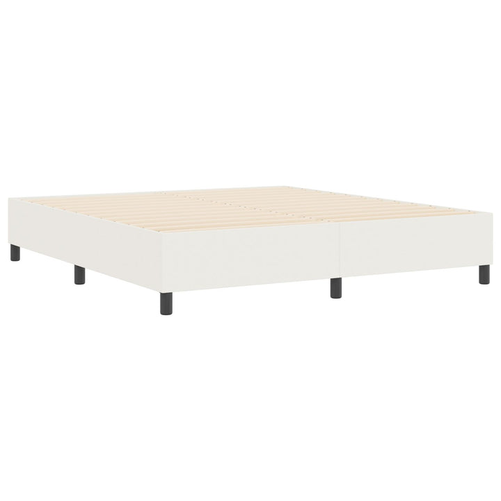 Box Spring Seng Cremefarvet Super King Corduroy Stof