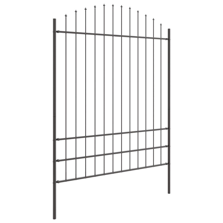 Havehegn med Bue Top Grå 11,9x2 m Stål