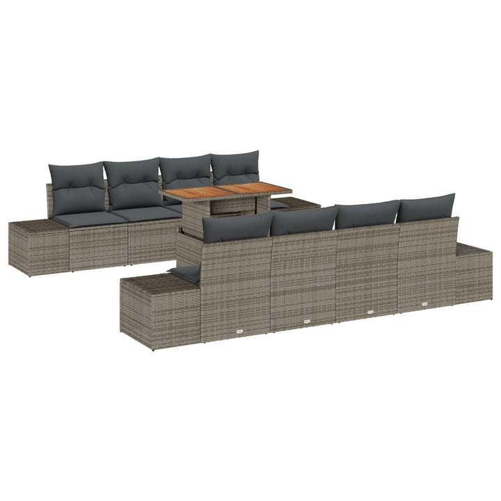 Havensofa Sæt Sæt af 7 Brun Rattan 4-sæders udendørs sofa