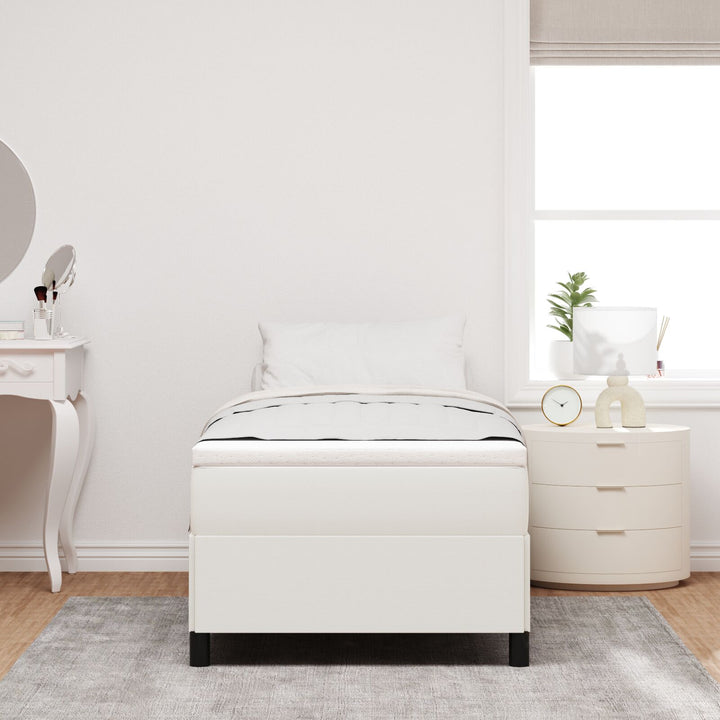 Sengestel Creme 80x200 cm Corduroy Stof