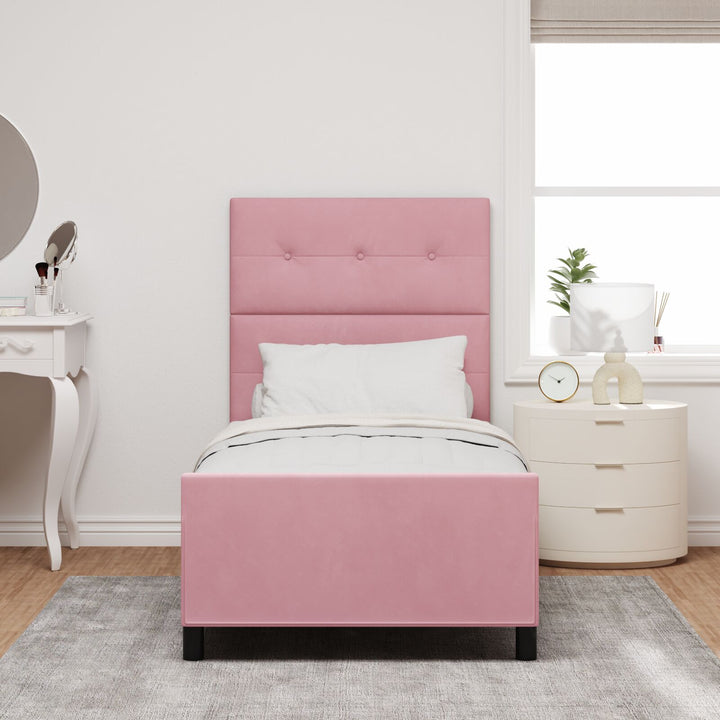 Sengestel Pink 100x200 cm Fløjl