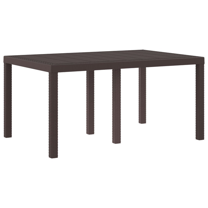 7 Stk Have Spisestue med Puder Brun Poly Rattan