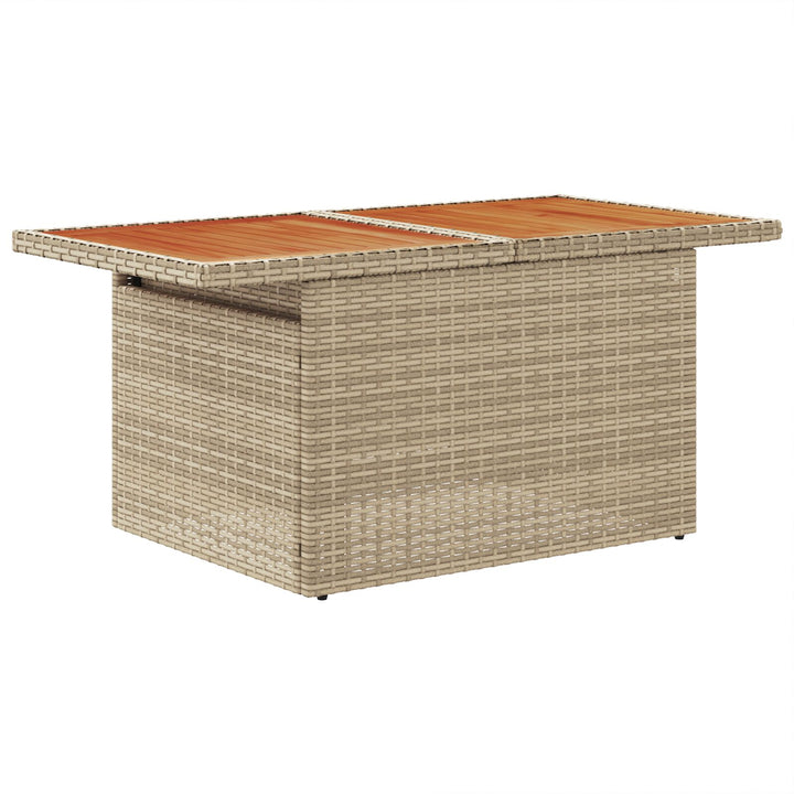 Havemøbel Sæt 10 dele Beige, Lys Brun Rattan, Polyester, Stål