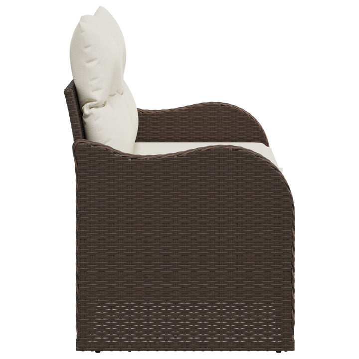 2-personers have sofa med puder Brun Poly Rattan