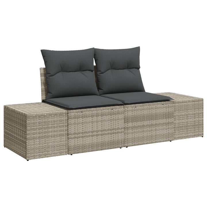 Have Sofa Sæt Sæt af 7 Brun, Grå Rattan, Polyester Have Sofa Sæt