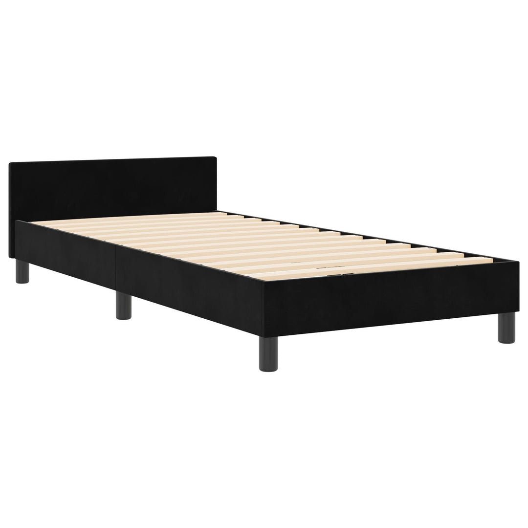 Sengestel Sort 90x190 cm Velour