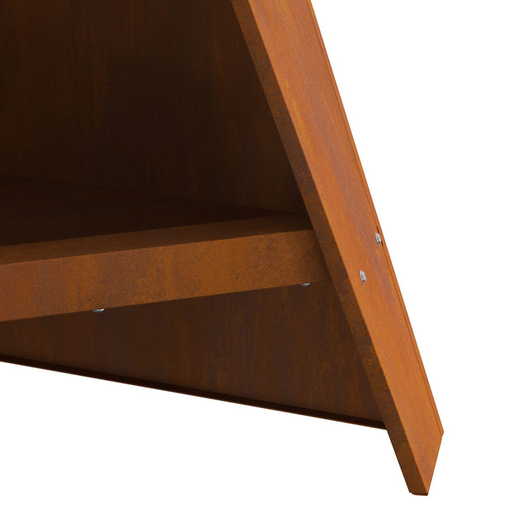 Bålplads Pyramid Sort 58x36x100 cm Stål