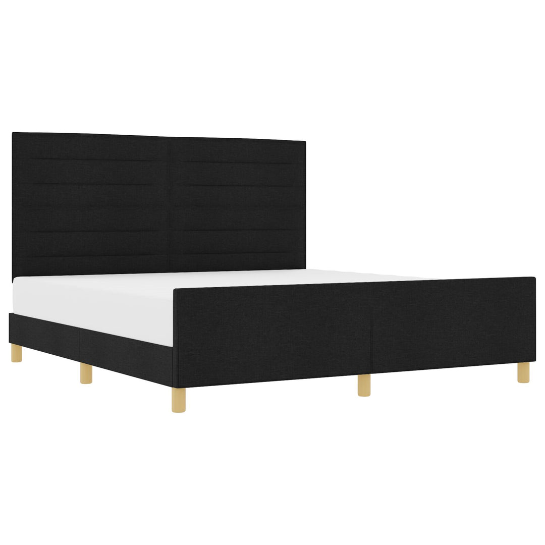 Sengestel Sort 180x200 cm i Stof