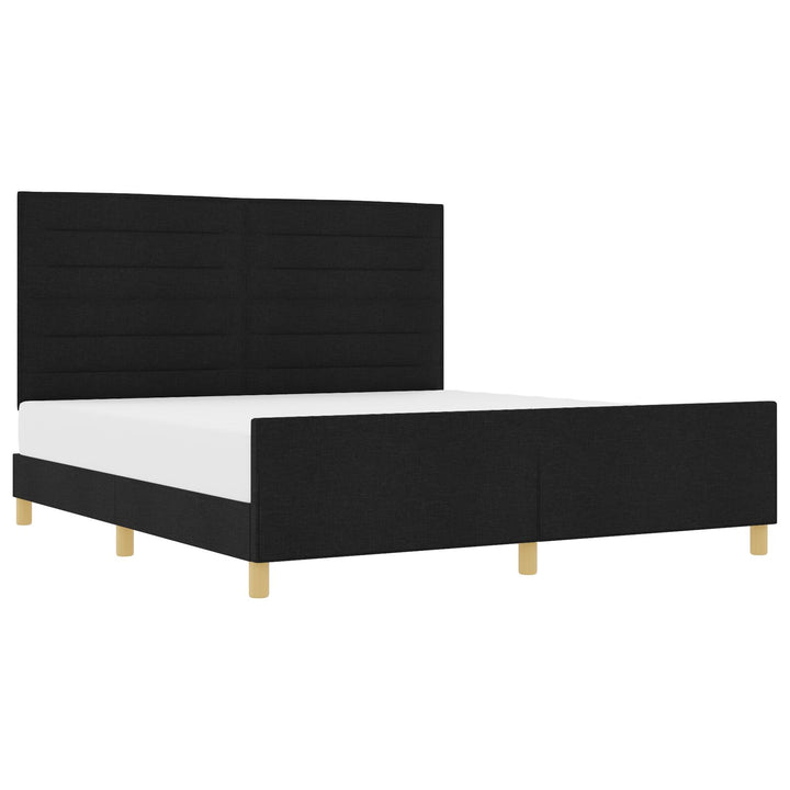Sengestel Sort 180x200 cm i Stof