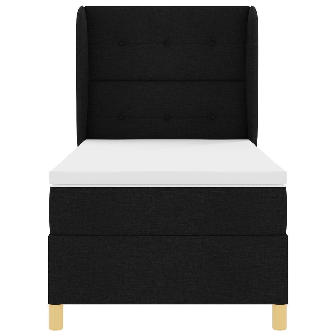 Sengestel med madras Sort Stof 90 x 190 cm Sengemadras