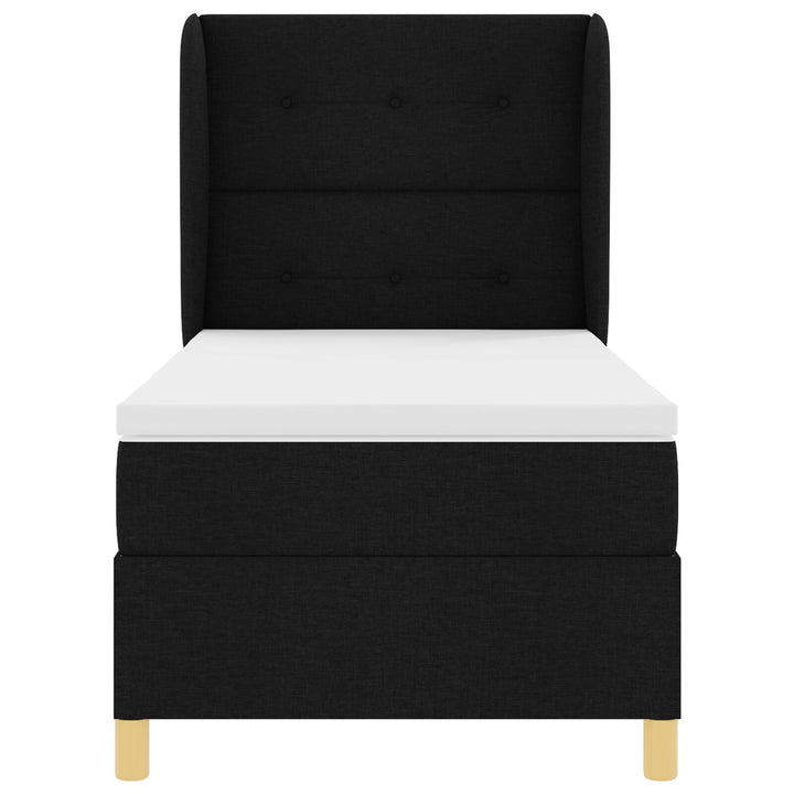 Sengestel med madras Sort Stof 90 x 190 cm Sengemadras