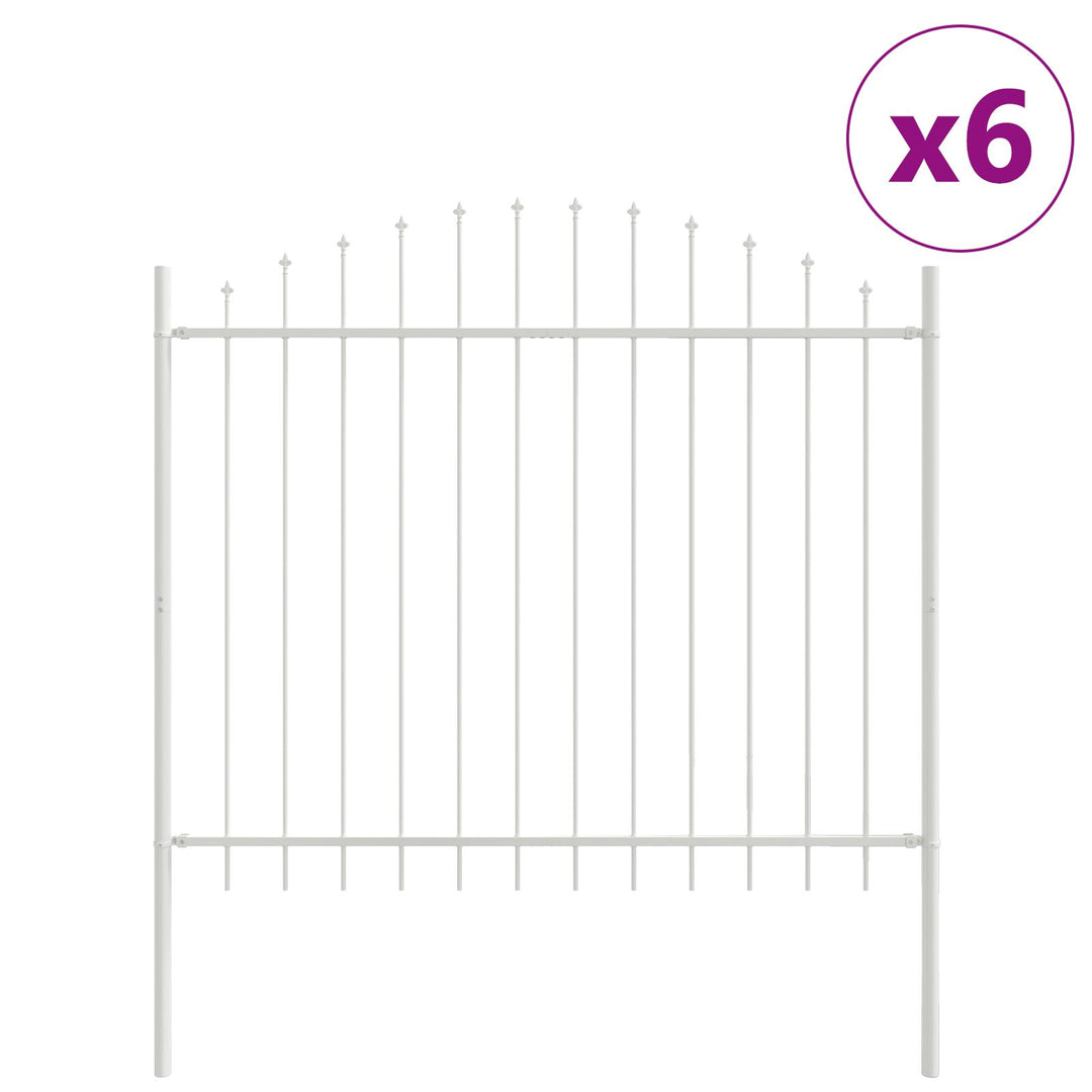 Havehegn med Bue Top Hvid 10,2x1,5 m Stål